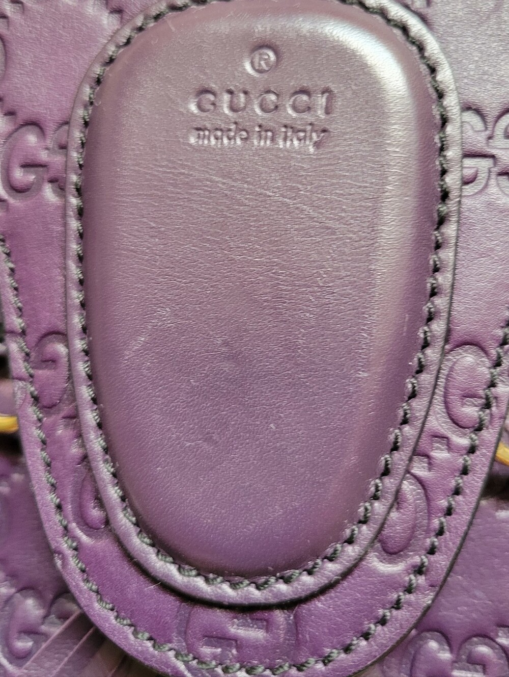 Gucci Emily Purple Guccissima Leather Medium Shoulder Bag - Picture 8 of 13